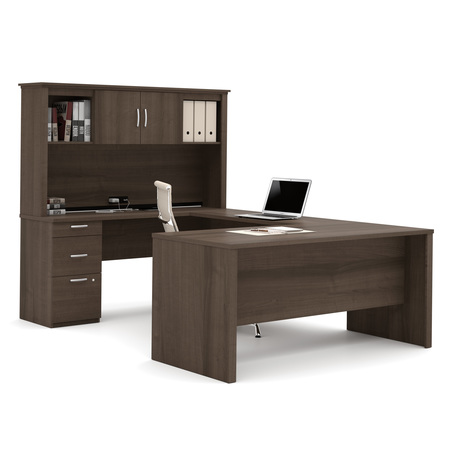 Bestar U Shaped Desk, 95 1/2 in D, 66 in W, 66 1/2 in H 46410-52