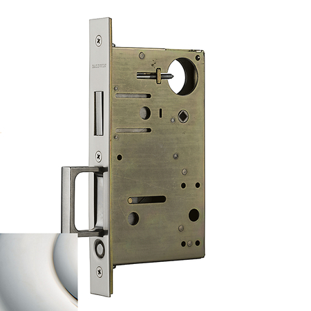BALDWIN ESTATE Privacy Pocket Door Locks Lifetime Bright Nickel 8602.055