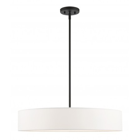 LIVEX LIGHTING Black with Brushed Nickel Accents Pendan 46925-04