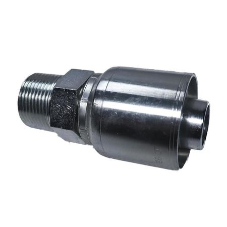 INTERTRACO Fitting Crimp, Male Pipe Rgd, 1/4"-18 Thrd 472120