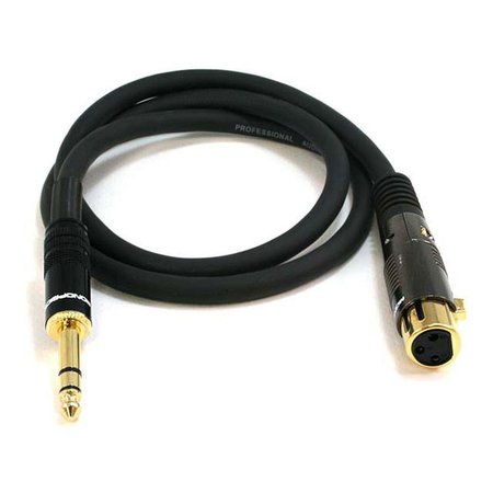 MONOPRICE Xlr F To 1/4In Trs M 16AWG Cable 3 ft. 4768