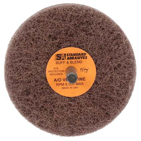 STANDARD ABRASIVES Buff and Blend GP Wheel, 3"x3", PK10 7100094602