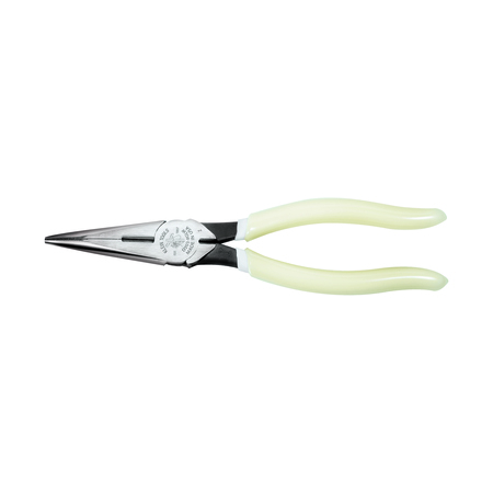 KLEIN TOOLS Pliers, Long Nose Side-Cutters, High-Visibility, 8-Inch D203-8-GLW