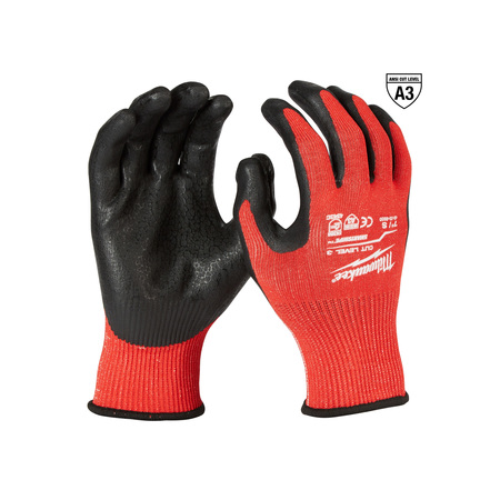 MILWAUKEE TOOL 12 Pk Cut 3 Dipped Gloves - S 48-22-8930B