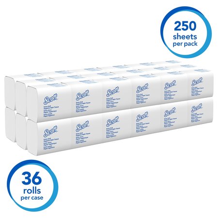 Kimberly-Clark Professional Scott Control, Sheets, 2 Ply, 250 Sheets, White, 36 PK 48280