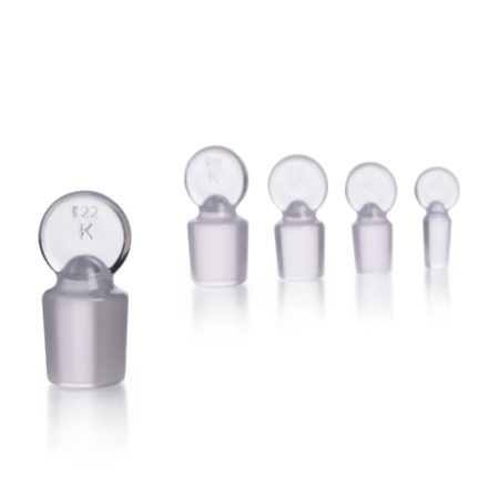 Dwk Life Sciences Kimble - KONTES Solid Pennyhead Standard Stoppers, Medium Length, Glass Standard Stopper Size 27 Qty/cs 1 850100-0027