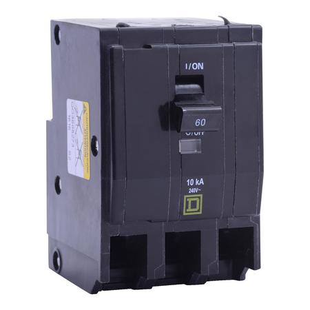 Square D Miniature Circuit Breaker, QO Series 60A, 3 Pole, 120/240V AC QO3605273