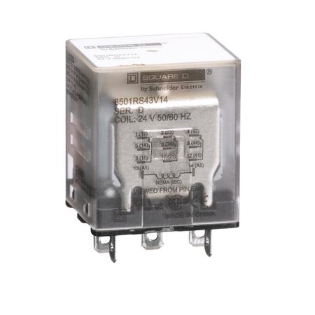 SQUARE D Relay, 250VAC Coil Volts, 3PDT 8501RS43V14