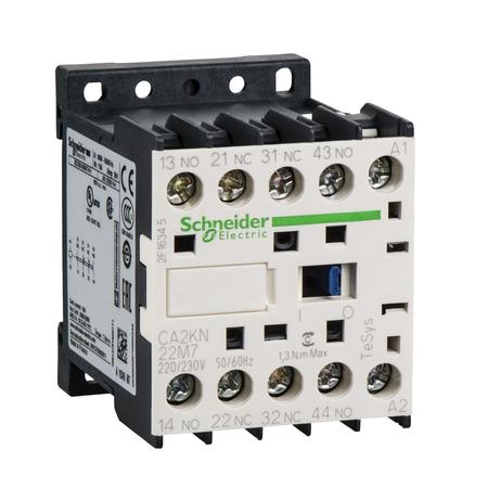 SCHNEIDER ELECTRIC Control Relay 600Vac 10Amp Iec +Options CA2KN22L7