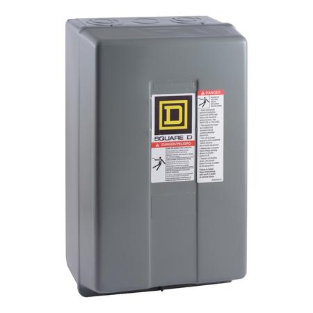 SQUARE D Contactor, Type L, multipole lighting, electrically held, 30A, 12 pole, 600V, 277VAC 60Hz coil, NEMA 1 8903LG1200V04