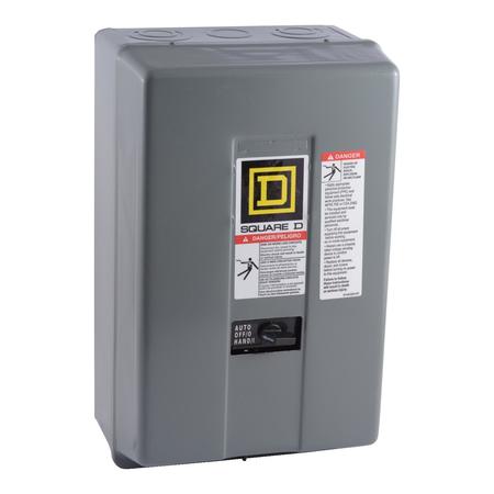 SQUARE D Contactor, Type L, multipole lighting, electrically held, 30A, 2 pole, 600V, 110/120VAC 50/60Hz coil, NEMA 1, +option 8903LG20V02C