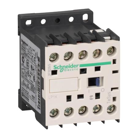 SCHNEIDER ELECTRIC IEC Magnetic Contactor, 4 Poles, 24 V DC, 12 A LP1K12004BD