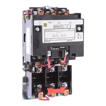 SQUARE D Starter 600Vac 45Amp Nema +Options, Not Rated NEMA Rating, 110/120V AC, 2 Poles 8536SDO6V02S