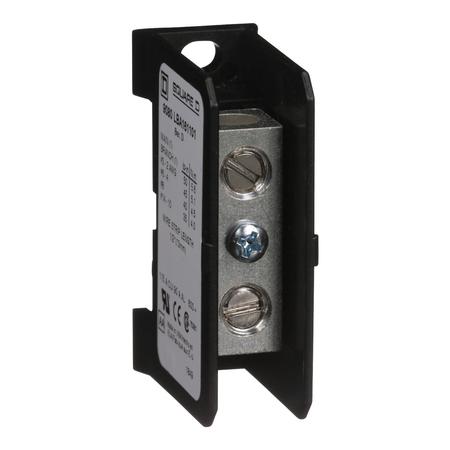 SQUARE D Power distribution block, Linergy, 1 pole, 1 line, 1 load, 115A Cu, 90A Al, 600V 9080LBA161101