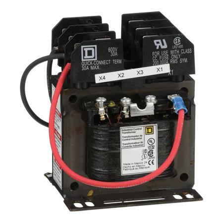 SQUARE D Control Transformer, 100 VA, Not Rated, 55 °C, 110/220V AC; 120/240V AC; 115/230V AC 9070TF100D31