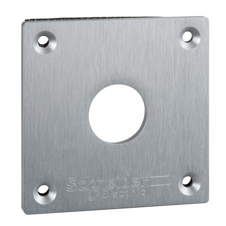 SCHNEIDER ELECTRIC Drilled front plate, Harmony XAP, XB2 SL, metal, 1 cut out, 72x72mm, 22mm XAPE301