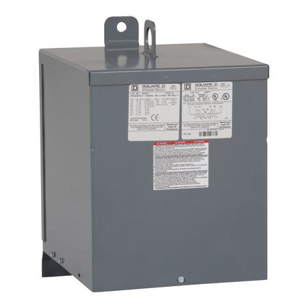 SQUARE D Single Phase Transformer, 10 kVA, 115 °C, 190/200/208/220V AC; 380/400/416/440V 110/220V AC 10S67F