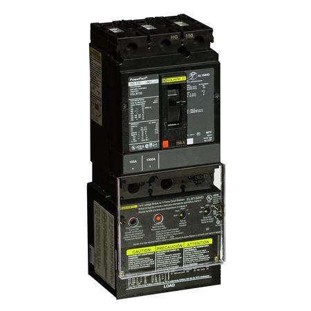 SQUARE D Circuit breaker accessory, PowerPacT H, earth leakage module, 15 to 150A ELM150HD