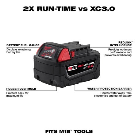 Milwaukee Tool M18 REDLITHIUM XC6.0 Battery Pack 48-11-1860