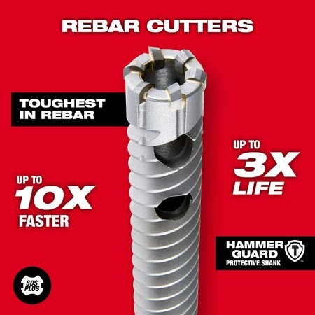 Milwaukee Tool 5/8 in. x 12 in. SDS-Plus Rebar Cutter 48-20-6713