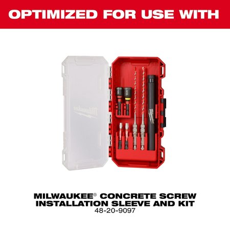 Milwaukee Tool 5/32 in. x 4 in. SHOCKWAVE Carbide Hammer Drill Bit for Concrete Screws 48-20-9090