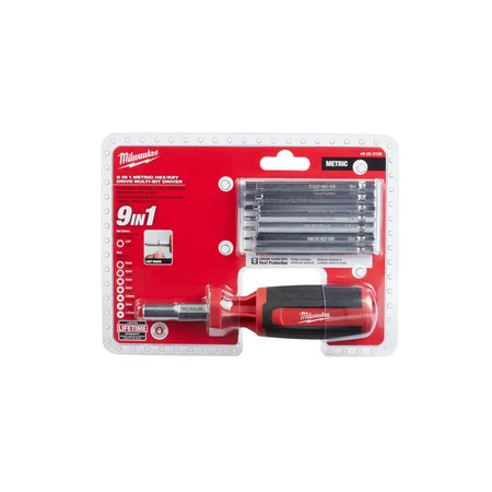 Milwaukee Tool 9-in-1 Metric HEX/KEY  Drive Multi-bit Driver 48-22-2136