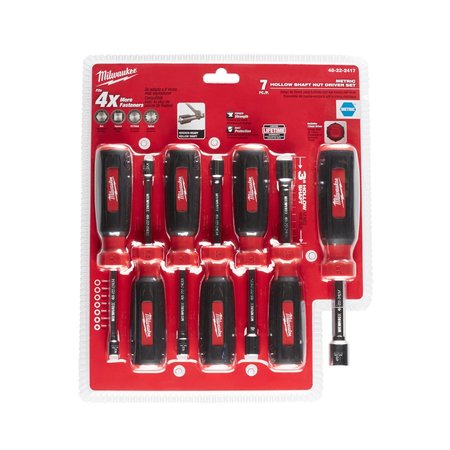 MILWAUKEE TOOL 7 PC Hollow Shaft Metric Nut Driver Set 48-22-2417