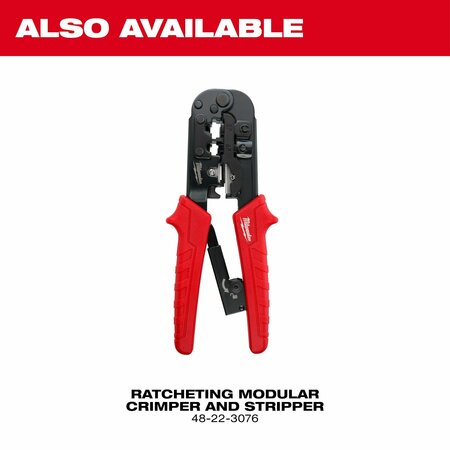 Milwaukee Tool Crimper/Stripper, MT, 3 1/4 in L, 0.73 lb 48-22-3074