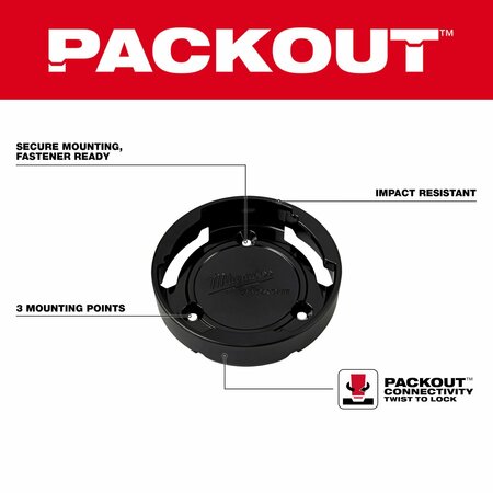 Milwaukee Tool Twist to Lock Mount, Plastic CAP, Black 48-22-8399