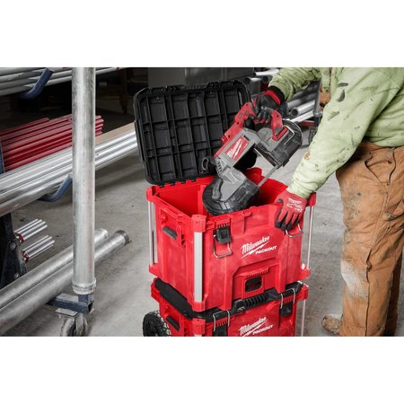 Milwaukee Tool PACKOUT XL Tool Box + Compact Tool Box + Low-Profile Organizer, Polymer, Black/Red, 22 in W 48-22-8429, 48-22-8422, 48-22-8431