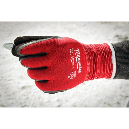 Milwaukee Tool Level 1 Cut Resistant Latex Dipped Insulated Winter Gloves - Small 48-22-8910