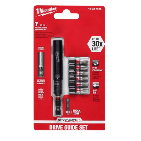 Milwaukee Tool SHOCKWAVE Impact Magnetic Drive Guide Set - 7 PC 48-32-4515