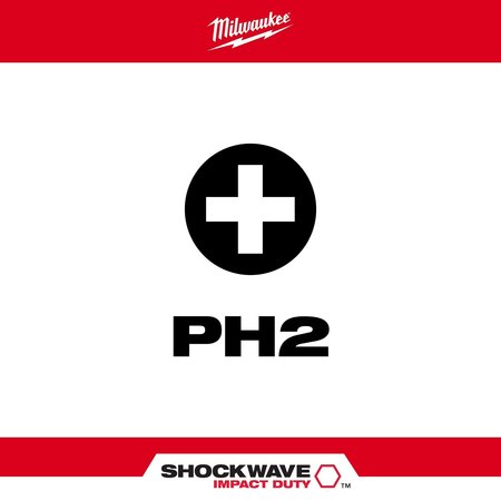 Milwaukee Tool #2 Phillips SHOCKWAVE 1" Insert Bit Contractor Pack 48-32-4604
