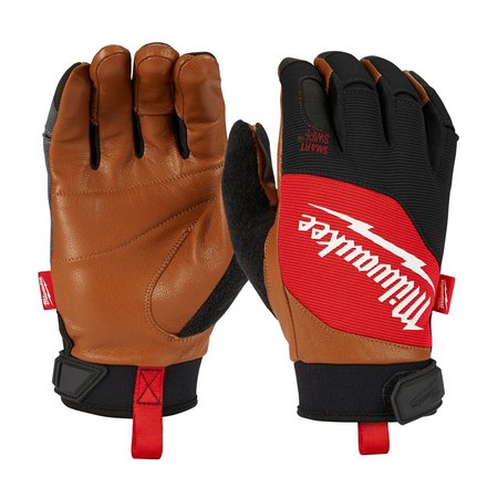 MILWAUKEE TOOL Work Gloves, 2X-Large, Brown, Black, Red 48-73-0024