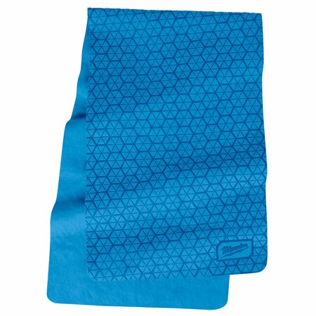 MILWAUKEE TOOL Cooling Towel, Wet, 33" L, 8-1/4" W, Blue 48-73-4540
