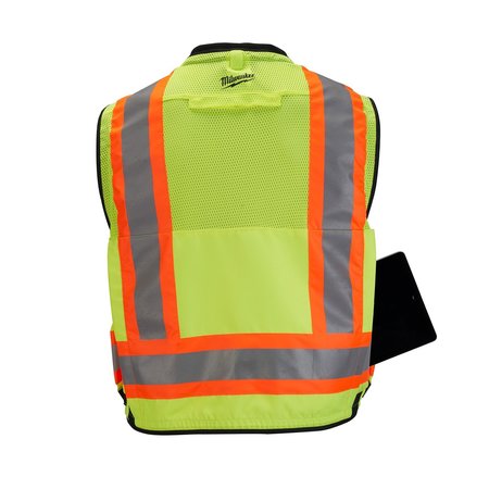 Milwaukee Tool Class 2 Surveyor's High Visibility Yellow Safety Vest - Small/Medium 48-73-5161