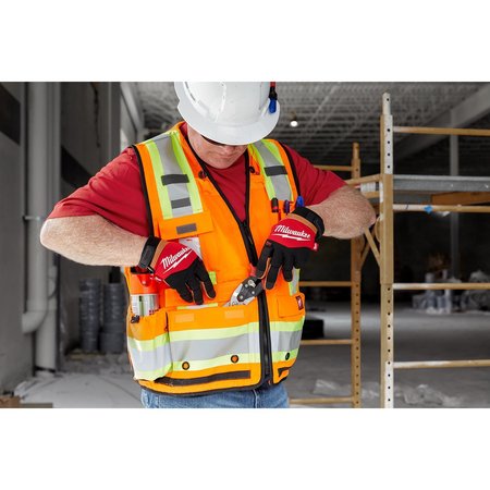 Milwaukee Tool Class 2 Surveyor's High Visibility Yellow Safety Vest - Small/Medium 48-73-5161