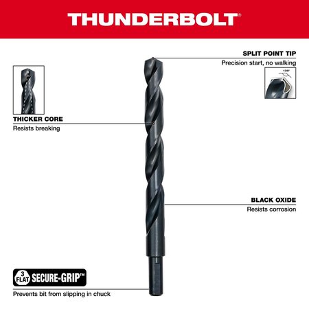 Milwaukee Tool 14 pc. THUNDERBOLT Black Oxide Drill Bit Set 48-89-2800