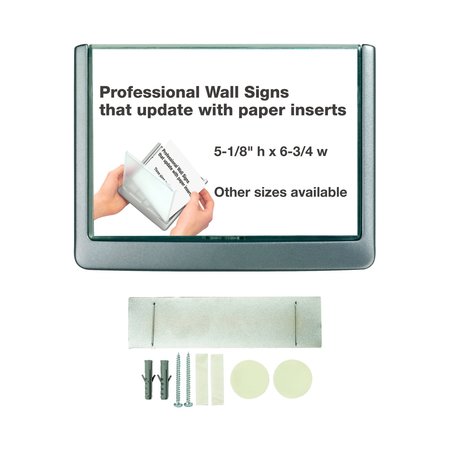 DURABLE OFFICE PRODUCTS Click Sign, 5-7/8"Wx4-1/8"H, Panel Pin 497737