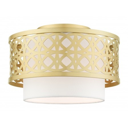 LIVEX LIGHTING Soft Gold Semi Flush, 1 Light 49862-33