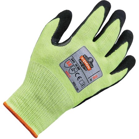 Ergodyne Coated Gloves, Nitrile, Sandy, 2XL, Lime, PR 7041