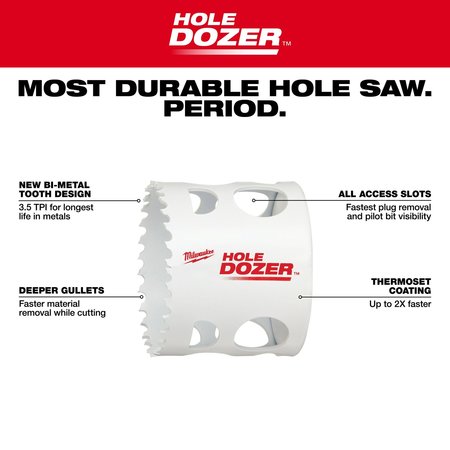 Milwaukee Tool 2-3/8" Hole Dozer Bi-Metal Hole Saw 49-56-9630
