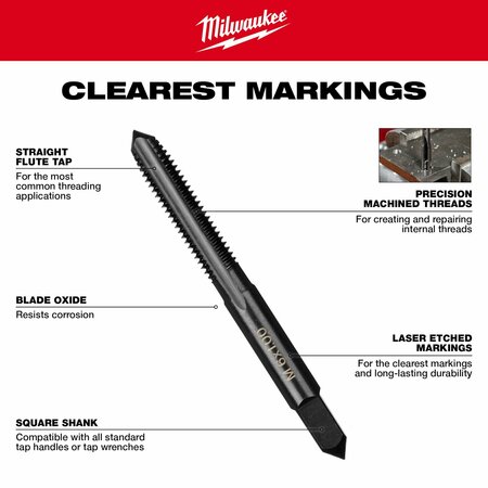 Milwaukee Tool Straight Flute Plug Tap 49-57-5136