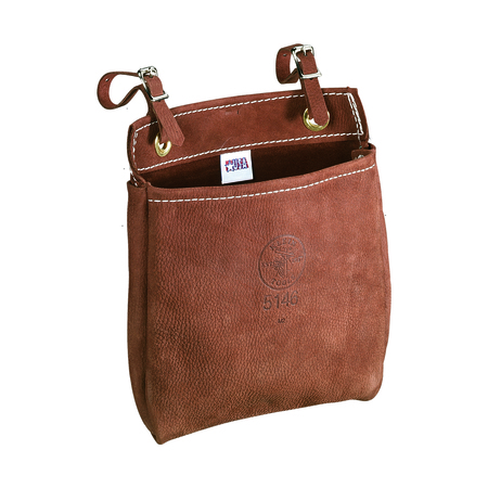 Klein Tools Bag/Tote, Tool Pouch, Brown, Leather, 1 Pockets 5146