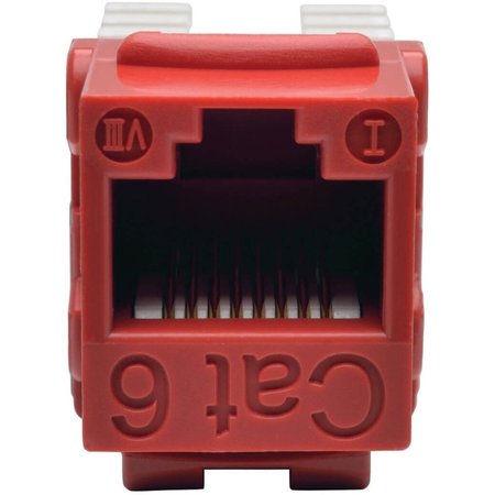 Tripp Lite Keystone Jack, Cat6/Cat5e, Punch Down, Red N238-001-RD