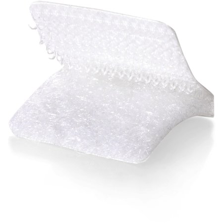 Velcro Brand Reclosable Fastener Shape, Square, Rubber Adhesive, 7/8 in, 7/8 in Wd, White, 12 PK 90073