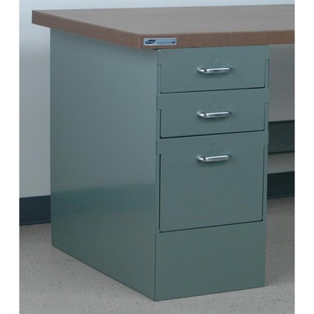 STACKBIN Dbl Pedestal Workbench, Drawer/Cabinet,  8-15536M