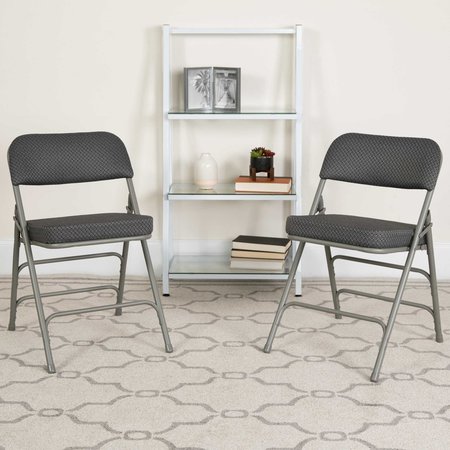 Flash Furniture Gray Fabric Folding Chair 4-AW-MC320AF-GRY-GG