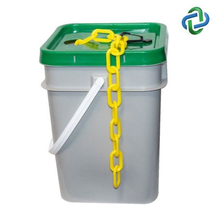 MR. CHAIN Yellow Plastic Chain Pail 1"(#4, 25 mm) 10002-P