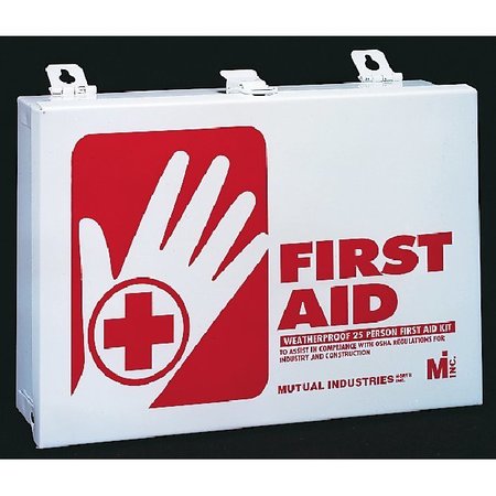 MUTUAL INDUSTRIES 25 Person Metal First Aid Kit 50006